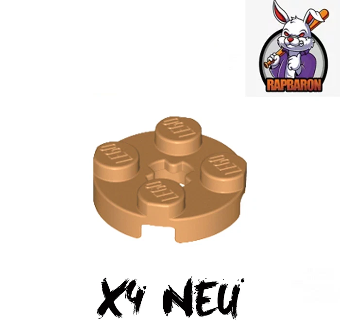 2x LEGO 4032 Platte Rund 2x2 Blau Klar Brilliant 6383134