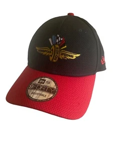 Gorra ajustable negra roja Indy Indianapolis 500 logotipo de carrera bandera emblema - Imagen 1 de 8