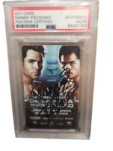 MANNY PACQUIAO Autographed Key Card PSA/DNA Authentic and Encased