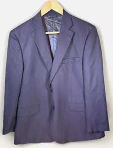 Ermenegildo Zegna Jacket Blue Chalk Stripe Wool Blazer 44R Slim Fit Made Italy - Picture 1 of 13