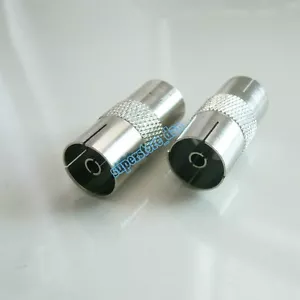 IEC PAL DVB-T TV mujer a IEC hembra conector adaptador de RF serie - Imagen 1 de 5