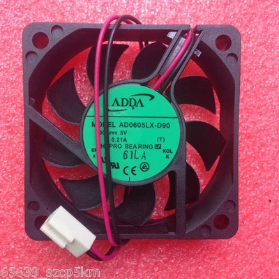 NEW ADDA AD0605LX-D90 DC 5V 0.21A 2-pin 60x60x15mm Server Square Cooling Fan  - Image 1 of 4