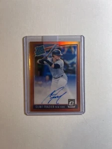 2018 Donruss Optic Clint Frazier Rated Rookie Signatures Orange /99 Auto #RRS-CL - Picture 1 of 2