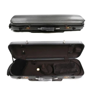4/4 Violin Case Carbon Fiber Hard shell with code lock,back strap Strong Light - Picture 1 of 9