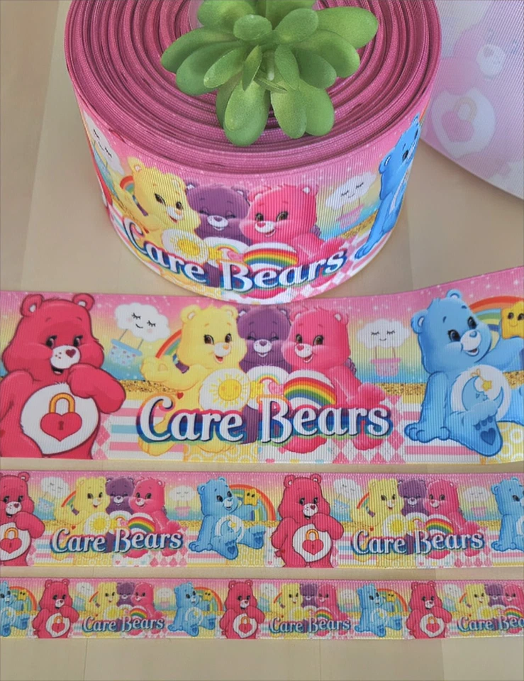 7/8, 1.5 & 3" (1 YD) Care Bear Grosgrain Ribbon Funshine Share Wish Bear - Image 1 of 1