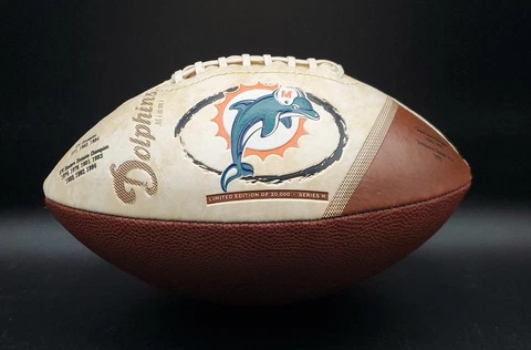 Miami dolphins limited edition Series M football, NFL collectable Official Size Cover