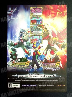 Megaman 6: Battle Network Capcom Print Magazine Ad GBA Game Boy Mega Man ADVERT — 第 1/2 张图片