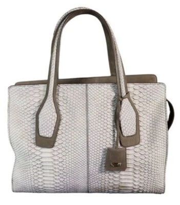 TOD'S Grey Python Ava Large Tote Bag - Image 1 of 4