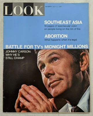Look Magazine July 11 1967 Johnny Carson Battle For TV's Midnight Millions - Image 1 of 4
