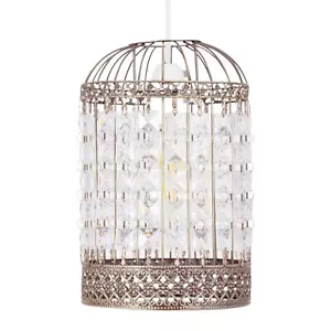 Easy Fit Light Shade Brass Jewelled Moroccan Design Ceiling Pendant Lampshade - Picture 1 of 5