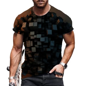 T-Shirt Men’s Fashion Graphic Short Sleeve Active Wear Fitness Casual Tee Shirts - Picture 1 of 1