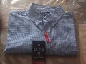Men's Shirt Size Large Long Sleeve Chaps Blue New . - Picture 1 of 8