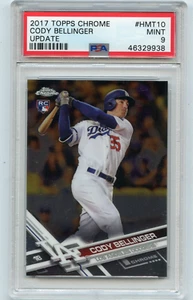 2017 TOPPS CHROME #HMT10 CODY BELLINGER ROOKIE RC DODGERS CUBS, PSA 9 MINT (938) - Picture 1 of 1
