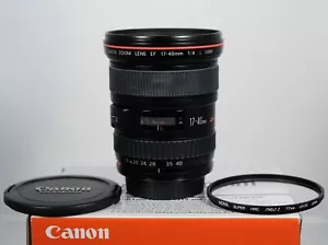 Canon EF 17-40mm f4 L USM Lens with Case, Hood, UV Filter & Box Excellent ++ - Picture 1 of 6