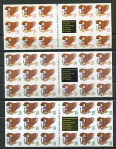 UNITED STATES 1992, "EAGLE & SHIELD", 3 DIFFERENT PANES, Sc 2595a,96a,97a. MNH - Picture 1 of 2