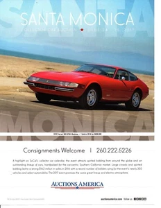 1972 FERRARI 365 GTB/4 DAYTONA ~ NICE AUCTION AD - Imagen 1 de 2