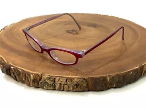 Anne et Valentin Eyeglasses Frames Lunettes Red Full Rim Cat Eye Made in France - Picture 1 of 12