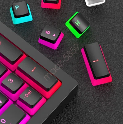 NEW Pudding Keycaps Double Shot PBT Keycap Translucent Layer DIY RGB 104+13-Key - image 1 of 4