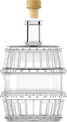 500ml Flasche mit Verschlüss- Glasfass 0,5L Likörflasche Essig-Ölflasche Fass - Bild 1 von 4