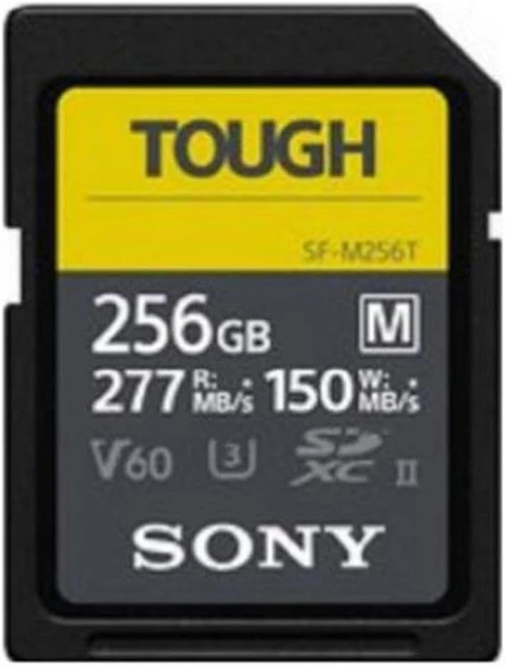 Sony TOUGH-M Series SDXC UHS-II Card 256GB, V60, CL10, U3, Max R277MB/S W150MB/S - Image 1 of 4