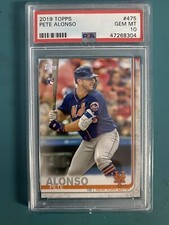 Pete Alonso Rookie Card PSA 10 ! 2019 Topps #475 Gm Mt