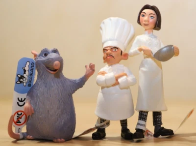 Bullyland Disney Ratatouille Ratte Django, Skinner Koch, Colette NEU, 3x Figuren - Bild 1 von 4