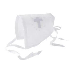 Gorro de bautizo Mud Pie Baby unisex blanco recuerdo - Imagen 1 de 7