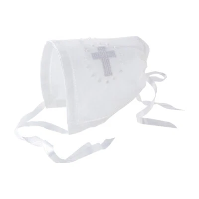 Gorro de bautizo Mud Pie Baby unisex blanco recuerdo Foto 1 de 4