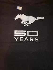 Ford Mustang 50 Years BLACK Adult T-shirt - Picture 1 of 2
