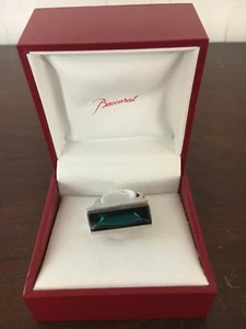 1 Anello Barra Iridescente Blu Cristallo Di Baccarat - Foto 1 di 7