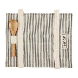 Mud Pie Bistro Collection ENJOY Quilted Casserole Baker Travel Holder Wood Spoon - Picture 1 of 3