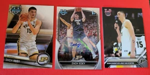 ZACH EDEY AUTOGRAPH AUTO ROOKIE CARD + BOWMAN NOW SENIOR DAY + CHROME RC PURDUE - Picture 1 of 8