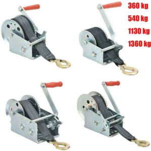 Seilwinde Handseilwinde mit Gurt Bootswinde Winde Anhänger Handwinde 360-1130kg - Bild 1 von 40
