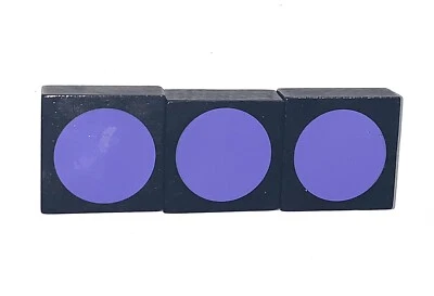 Qwirkle Replacement OEM 3 Purple Circle Tiles Complete Set - Image 1 of 4