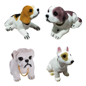 Car Dashboard Shaking Head Dog Resin Bobble-Head Bigg/Bull Terrier/Bulldog Decor - Picture 1 of 16