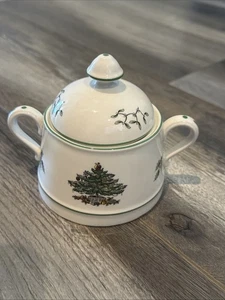 Spode Christmas Tree Garland Sugar Bowl and Lid - 2005 - Picture 1 of 5