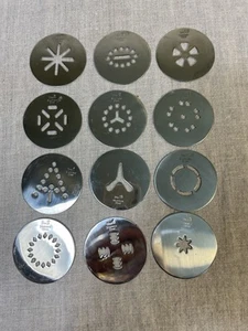 Toastmaster Cookie Press Electric Replacement Cookie Discs Decorator Tips Metal - Picture 1 of 8