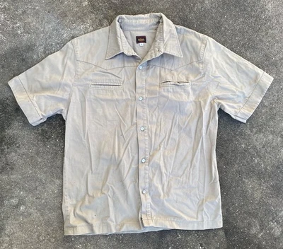 Camisa De Trabajo Mecánico Von Dutch Años 90 GRANDE Western Hot Rod Botón Perla Foto 1 de 4