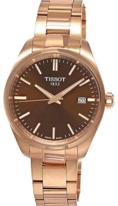 Tissot PR 100 Quartz 40mm Brown Dial Rose Gold Women's Watch T150.210.33.291.00 - Picture 1 of 8