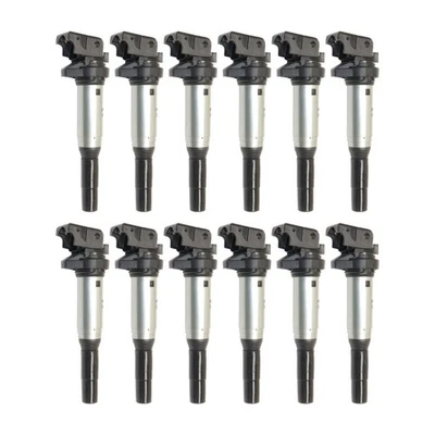 For BMW 535i GT xDrive 2011-2017 Ignition Coils | Set of 12 | Black&Silver Coil - Image 1 of 4
