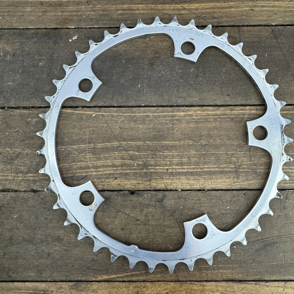 Shimano Dura Ace SG 42T Chainring 130 BCD 5 Bolt Vintage 7400 FC-7402 - Image 1 of 4