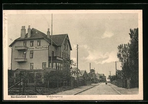 AK Duhnen /Nordsee, Partie am Wehrbergsweg mit Pension Meeresfriede 1929  - Picture 1 of 2