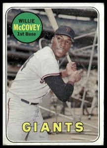 1969 Topps #440a Willie McCovey last name in yellow - Crease - Bild 1 von 2