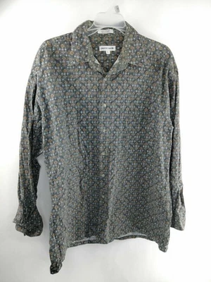 Pierre Cardin Mens Large Green Long Sleeve Button Down Collar 100% Cotton Shirt - Image 1 of 3