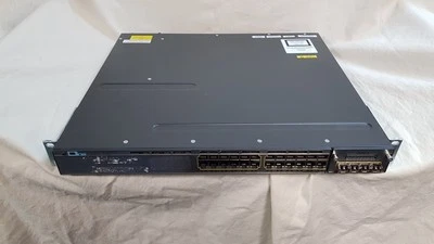 Cisco WS-C3750X-24T-S V06 24 Port Gigabit Ethernet Switch with Rackmount Ears ON - Image 1 of 4