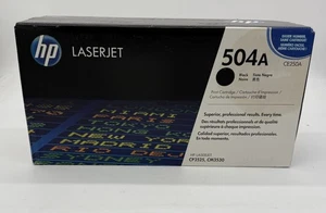 Kasety z czarnym tonerem HP OEM 504A (CE250A) - HP fabrycznie zapieczętowane - Zdjęcie 1 z 6