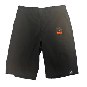 New Urban Pipeline Mens Shorts Super Flex Flat Front Comfortable Black Size 30 - Picture 1 of 13