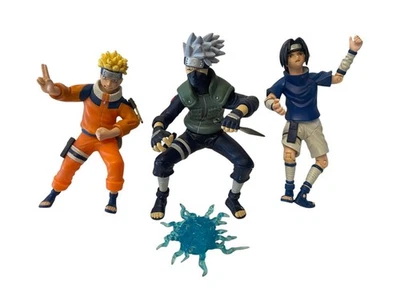 Figuras Mattel Shohen Jump 2006 7,5" Naruto Uzumaki/Sasuke Uchiha/Kakashi Hatake Foto 1 de 4