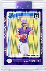 2024 Panini Donruss Optic - J.J. McCarthy #235 Purple Shock RC Color Match - Bild 1 von 2