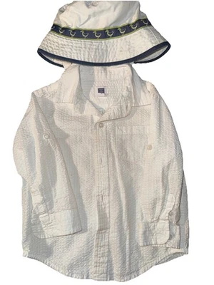 ¡¡Sombrero y camisa!! Janie and Jack 18-24 Mos. Camisa 12-24 Mos. Sombrero de cubo (2 piezas) Foto 1 de 4